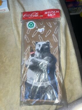 Vintage coca-cola brown lunch bags